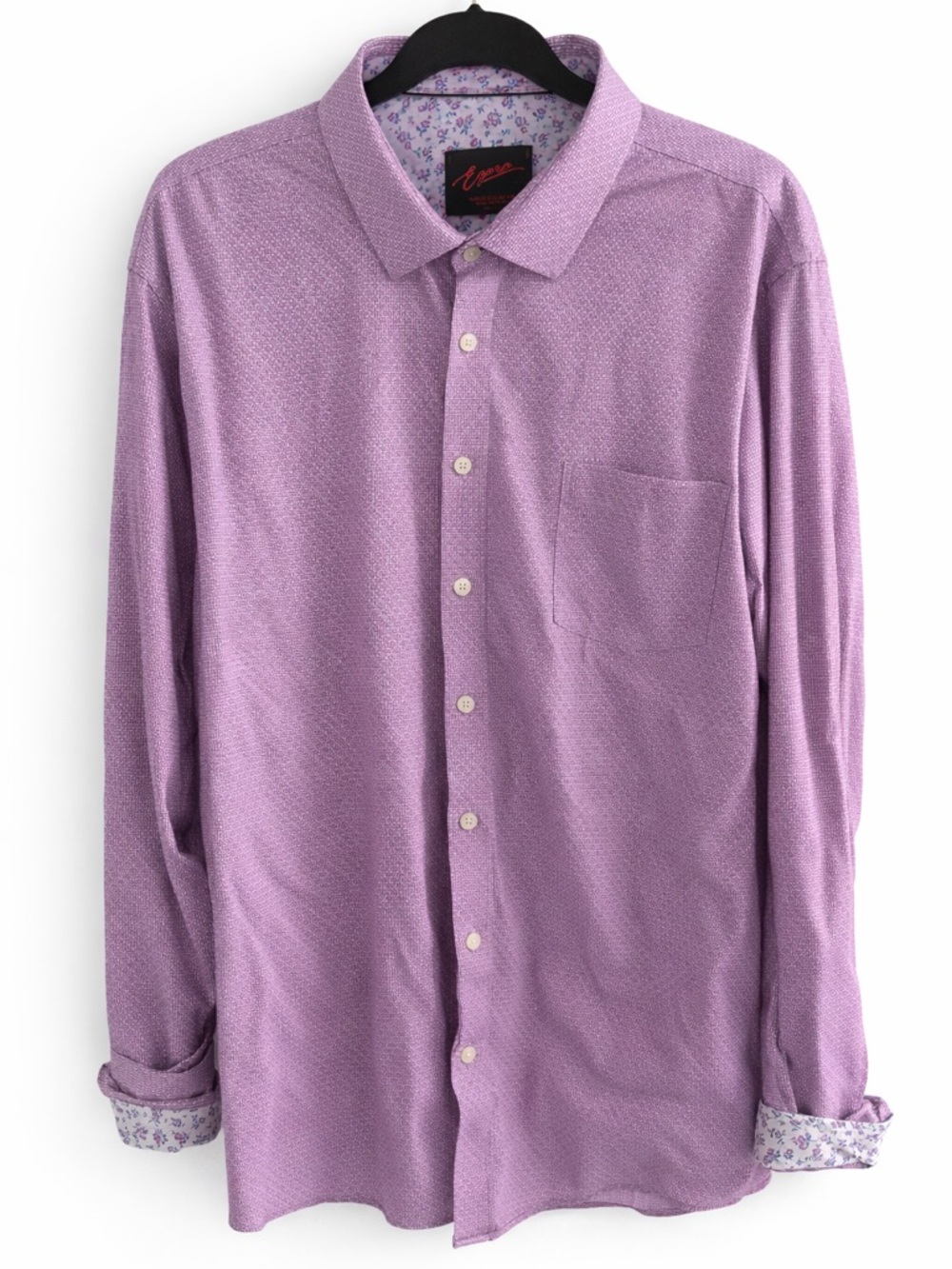 Maceoo Lavender Dress Shirt Mens 3XL Slim Fit Button Up